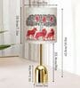 Luxe Dome Gold Table Lamp with Indian Art Shade