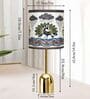 Luxe Dome Gold Table Lamp with Indian Art Shade