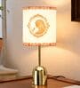 Luxe Dome Gold Table Lamp with Indian Art Shade