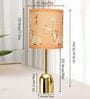 Luxe Dome Gold Table Lamp with Indian Art Shade