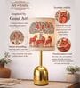 Luxe Dome Gold Table Lamp with Indian Art Shade