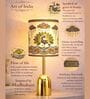 Luxe Dome Gold Table Lamp with Indian Art Shade