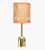 Luxe Dome Gold Table Lamp with Indian Art Shade