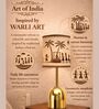 Luxe Dome Gold Table Lamp with Indian Art Shade