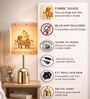 Luxe Dome Gold Table Lamp with Indian Art Shade