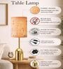 Luxe Dome Gold Table Lamp with Indian Art Shade