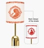 Luxe Dome Gold Table Lamp with Indian Art Shade