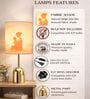 Luxe Dome Gold Table Lamp with Mother's Embrace Shade