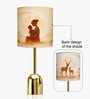 Luxe Dome Gold Table Lamp with Mother's Embrace Shade