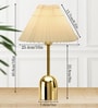 Luxe Dome Gold Table Lamp with Pleated Shade
