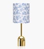 Luxe Dome Gold Table Lamp with Printed Shade