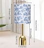 Luxe Dome Gold Table Lamp with Printed Shade
