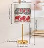 Luxe Flat Gold Table Lamp with Indian Art Shade
