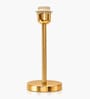 Luxe Flat Gold Table Lamp with Indian Art Shade