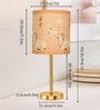 Luxe Flat Gold Table Lamp with Indian Art Shade