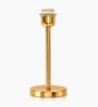 Luxe Flat Gold Table Lamp with Mother's Embrace Shade