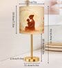 Luxe Flat Gold Table Lamp with Mother's Embrace Shade