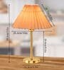 Luxe Flat Gold Table Lamp with Pleated Shade