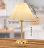 Luxe Flat Gold Table Lamp with Pleated Shade