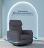 Luxe Leatherette 1 Seater Motorized Recliner With Massager & Rocking In Grey Colour