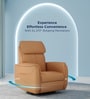 Luxe Leatherette 1 Seater Motorized Recliner With Massager In Brown Colour