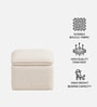 Luxe Lift Ottoman In Ivory Colour