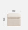Luxe Lift Ottoman In Ivory Colour