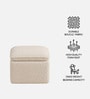 Luxe Lift Ottoman In Snow White Colour