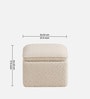 Luxe Lift Ottoman In Snow White Colour