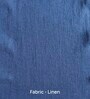 Luxe Linen Fabric Lounge Chair in Blue Colour