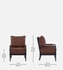 Luxe Linen Fabric Lounge Chair in Brown Colour