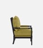 Luxe Linen Fabric Lounge Chair in Green Colour
