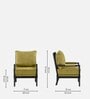 Luxe Linen Fabric Lounge Chair in Green Colour
