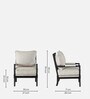 Luxe Linen Fabric Lounge Chair in Off White Colour