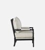 Luxe Linen Fabric Lounge Chair in Off White Colour