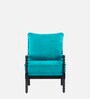 Luxe Linen Fabric Lounge Chair in Teal Colour