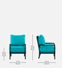 Luxe Linen Fabric Lounge Chair in Teal Colour