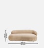 Luxe Lounge Boucle 3 Seater Sofa In Beige Colour