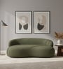Luxe Lounge Boucle 3 Seater Sofa In Olive Green Colour