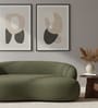 Luxe Lounge Boucle 3 Seater Sofa In Olive Green Colour