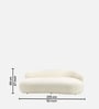 Luxe Lounge Boucle 3 Seater Sofa In White Colour