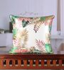 Luxe Metallic Tropical Cushion Cover (Pack Of 1)