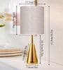 Luxe Round Gold Table Lamp with Fabric Drum Shade