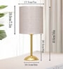 Luxe Round Gold Table Lamp with Fabric Drum Shade