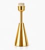 Luxe Round Gold Table Lamp with Fabric Drum Shade