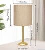 Luxe Round Gold Table Lamp with Fabric Drum Shade