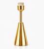 Luxe Round Gold Table Lamp with Fabric Drum Shade