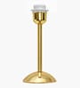 Luxe Round Gold Table Lamp with Fabric Drum Shade