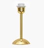 Luxe Round Gold Table Lamp with Fabric Drum Shade