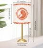 Luxe Round Gold Table Lamp with Indian Art Shade